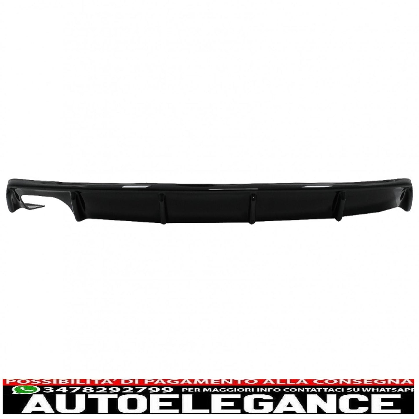 Diffusore d'aria mantovana paraurti posteriore adatto per skoda octavia ii (2004-2009) pianoforte nero