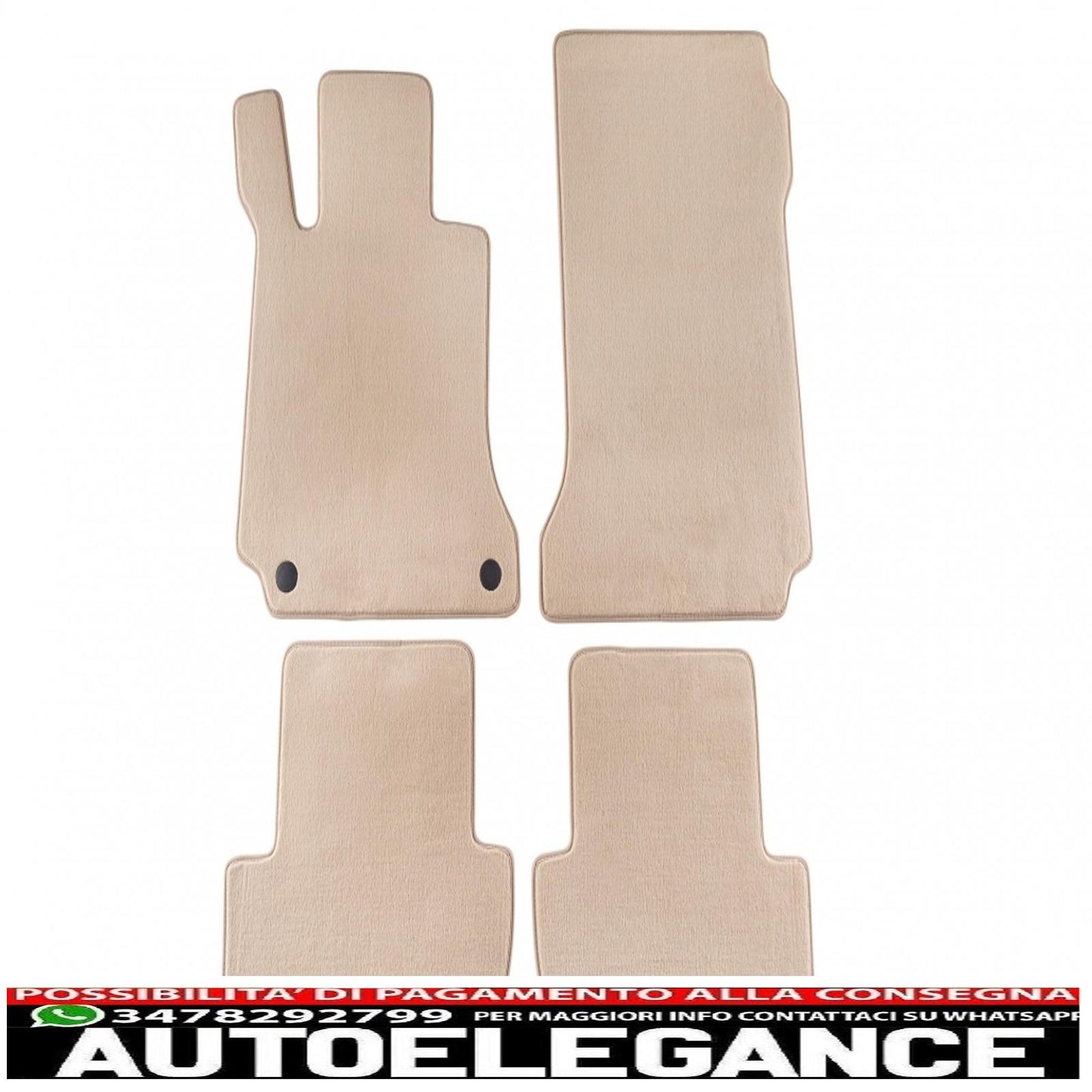 Beige floor mat suitable for mercedes c-class (w204) 03/2007-02/2014, t-modell (s204) 11/2007-08/2014