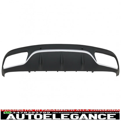 Rear bumper valance diffuser suitable for mercedes c class c205 a205 coupe cabriolet (2014-2019) design c63