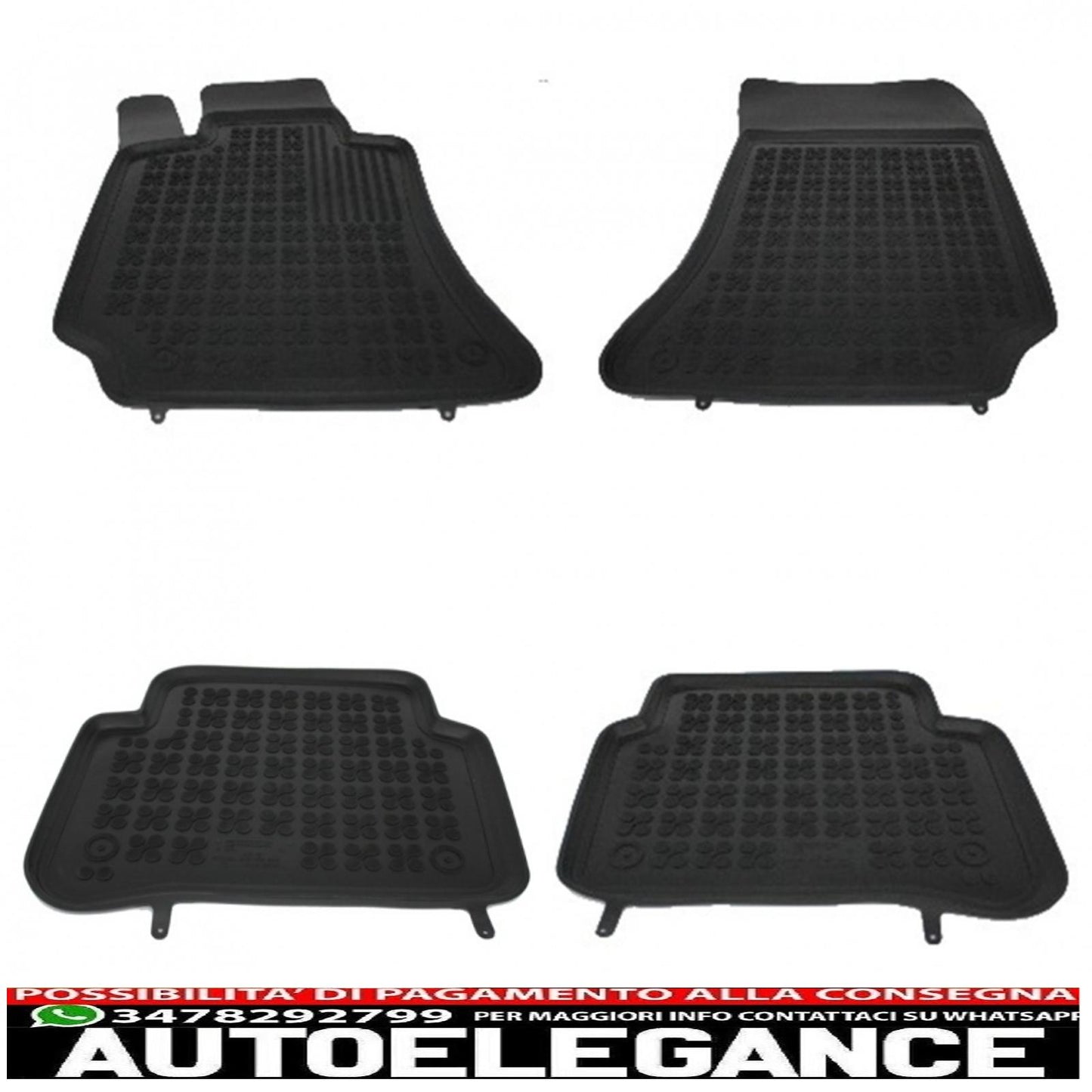 Rubber mat suitable for mercedes e class w212 s212 (2009-2016) black