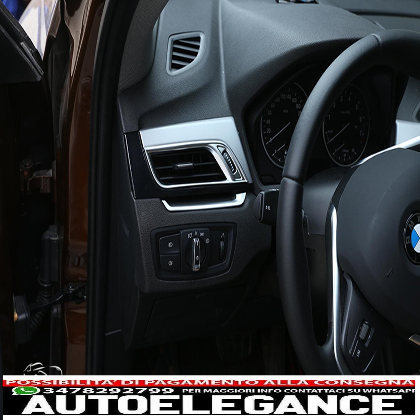 telaio cromato pannello ugelli aria ventilazione per bmw x1 f48-mostra il titolo originaletesto originalechromrahmen blende luftdüsen lüftung für bmw x1 f48