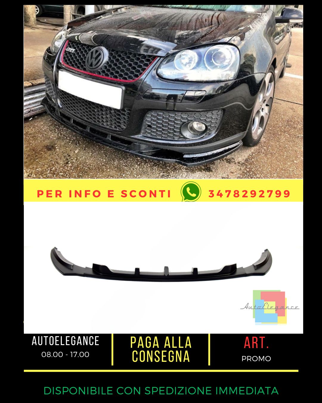 🔥SPLITTER ADATTO PER VW Golf 5 GTI 2004-2008🔥