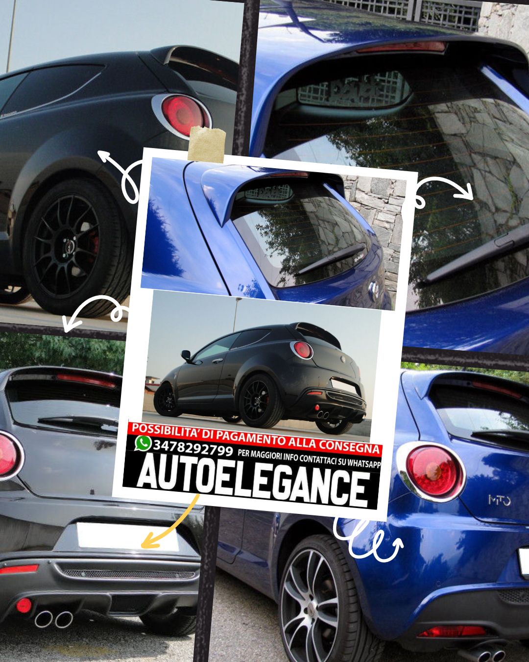 SPOILER ALETTONE POSTERIORE ALFA ROMEO MITO