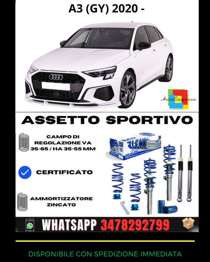 🔥Assetto sportivo ADATTO PER Audi A3 (GY) 30 TFSI/ 35 TFSI 2020+🔥