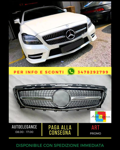 ✨Griglia Anteriore DIAMOND Nero Lucido PER Mercedes CLS Class W218✨