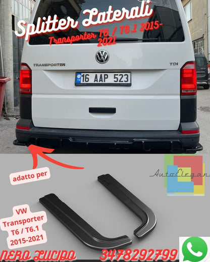 💫💫Splitter Laterali Posteriori VOLKSWAGEN Transporter T6 / T6.1 2015-2021💫💫