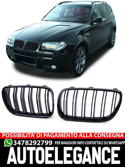 Griglia Sportiva Doppio Ponte Performance Lucida aftermarket compatibile con BMW X3 E83 06-11
