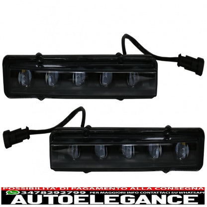 black drl led daytime running lights suitable for mercedes g class w463 (1989-2012) g65 black design 
