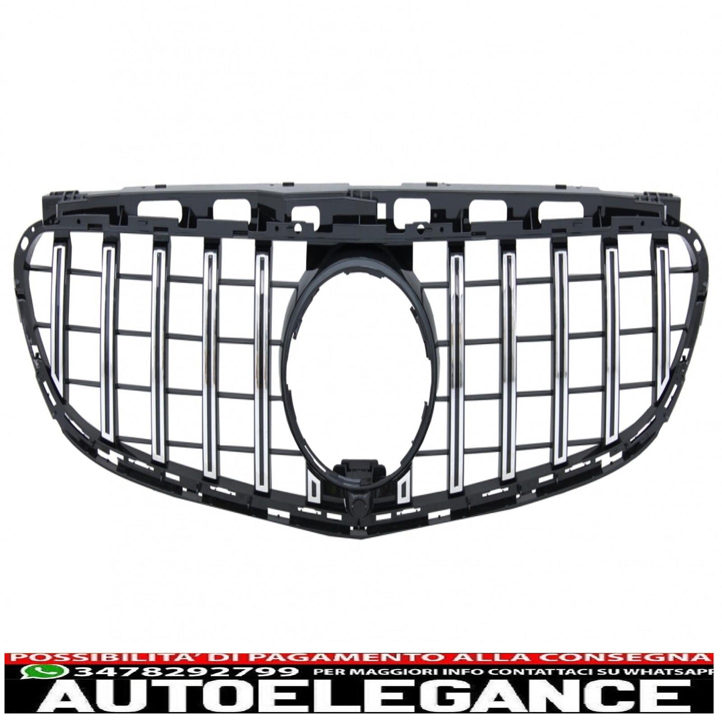 center grille suitable for mercedes e class w212 s212 facelift (2013-2016) gt-r design panamericana