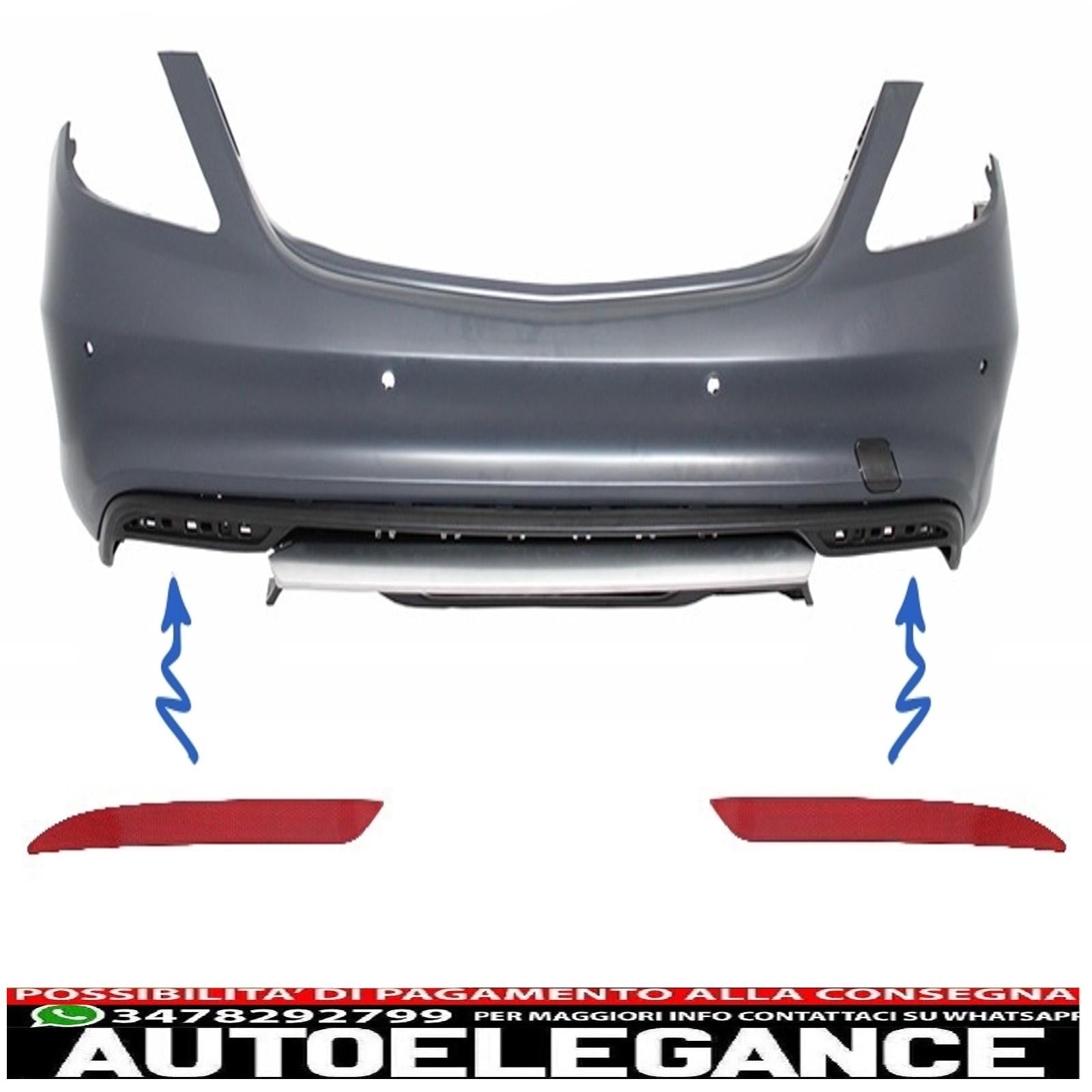 Catarifrangente paraurti posteriore adatto per mercedes classe s w222 gle w166 c292 glc 63 x253 c217 design AUTOELEGANCERICAMBI