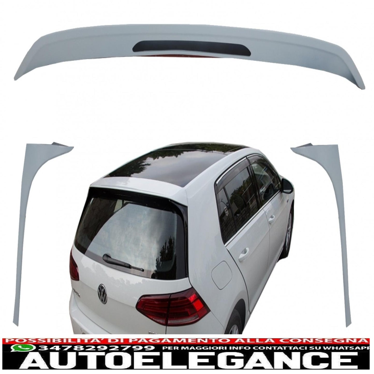 Windshield Roof Spoiler Wings Fit For VW Golf 7 VII (2012-2017) Facelift GTI Design 