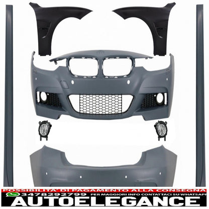 body kit with front fenders and fog lights suitable for bmw 3 series f30 (2011-2019) m-technik design 