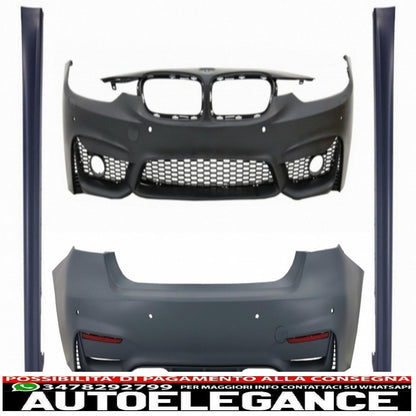 kit carrozzeria adatto per bmw serie 3 f30 non lci e lci (2011-2018) m3 sport evo design con minigonne laterali