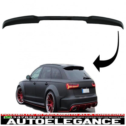 roof spoiler suitable for audi a6 avant facelift 4g c7 (2015-2018) piano black