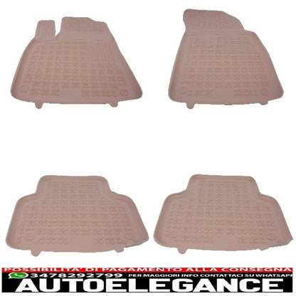 Beige rubber mat suitable for audi q7 4m (2015-) q8 (2018-)