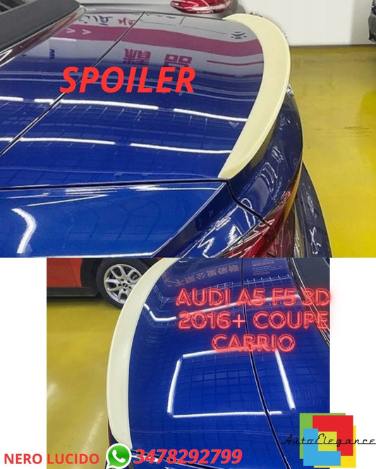GLOSSY BLACK SPOILER SUITABLE FOR ✨Audi A5 F5 3D 2016+ Coupe Cabrion✨