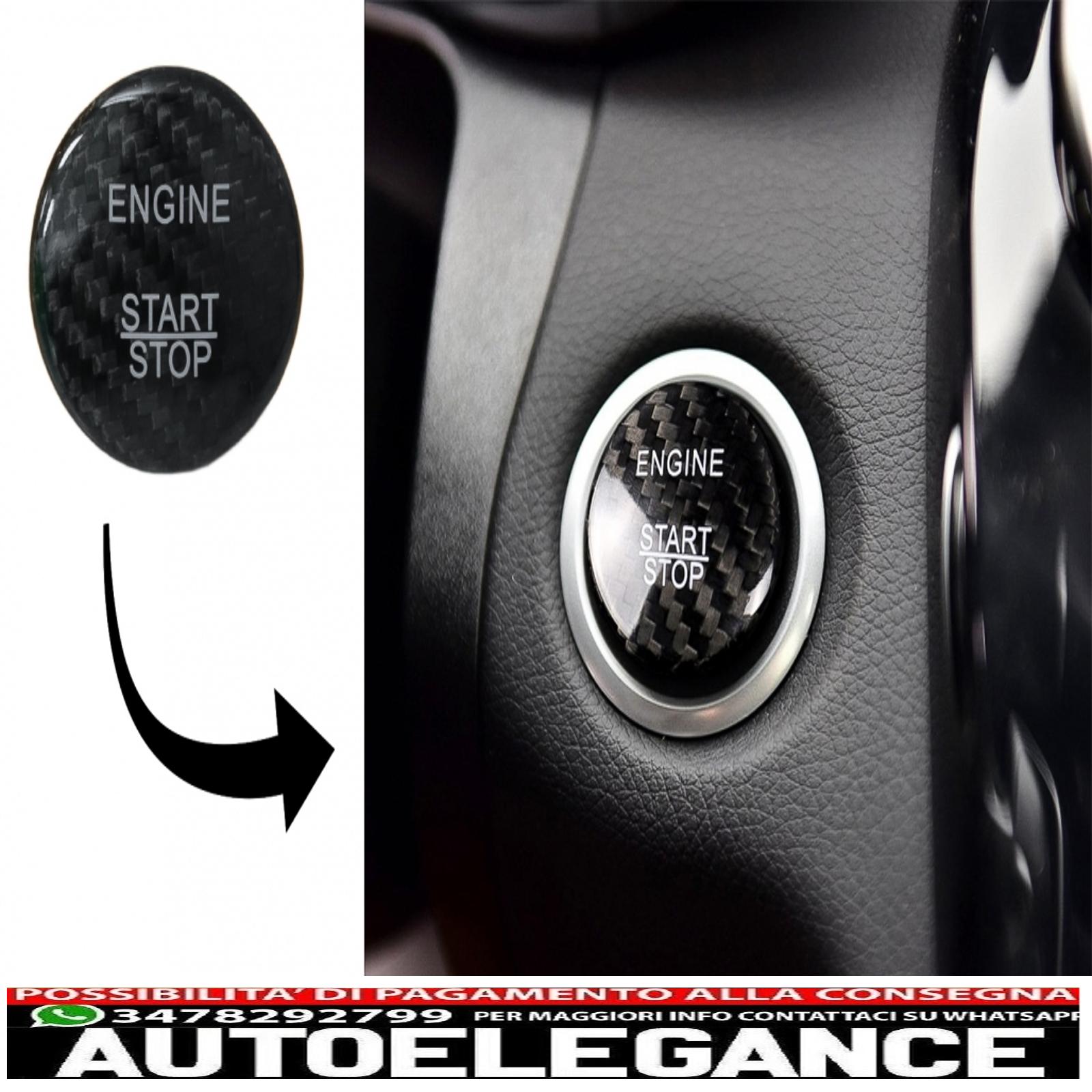 copertura del pulsante di avvio del motore dell'auto decorazione interna adatta per mercedes classe a w176 (2012-2017) classe b w246 (2012-2017) classe c w205 (2015-2017) w204 (2008-2014) vero carbonio AUTOELEGANCERICAMBI