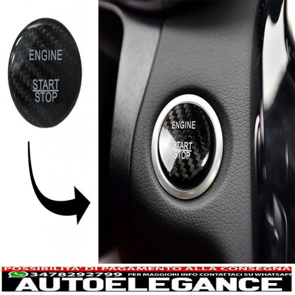 copertura del pulsante di avvio del motore dell'auto decorazione interna adatta per mercedes classe a w176 (2012-2017) classe b w246 (2012-2017) classe c w205 (2015-2017) w204 (2008-2014) vero carbonio AUTOELEGANCERICAMBI