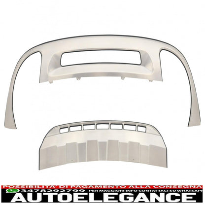 Off road bumper skid plates suitable for vw touareg 7p mk2 (2010-2014) stainless steel 