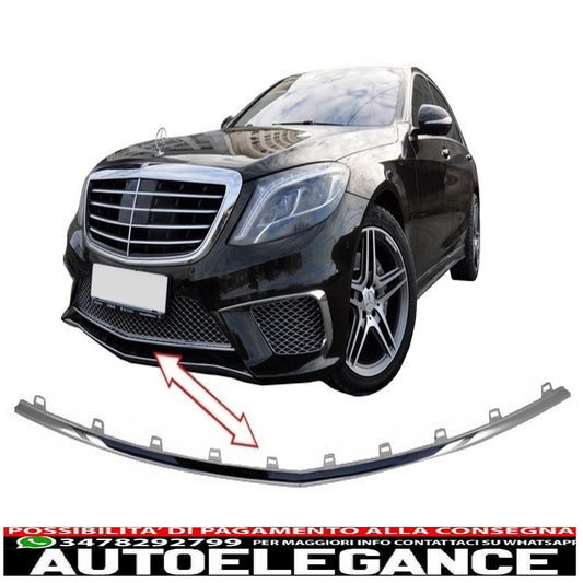 Labbro spoiler centrale paraurti anteriore adatto per mercedes w222 classe s (2013-2017) design s65