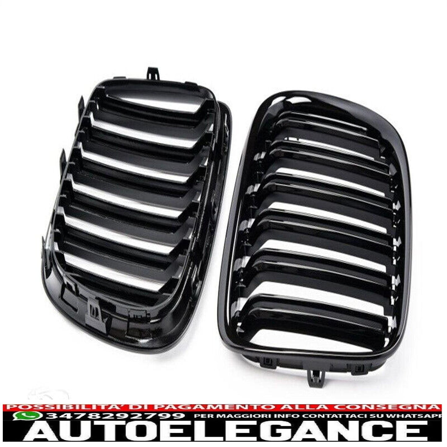 For BMW X1 E84 sports radiator grille double bar glossy black