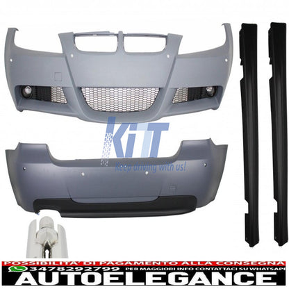 body kit suitable for bmw 3 series touring e91 (2005-2008) m-technik design with acs-design exhaust tips