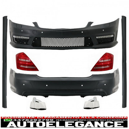 full body kit for mercedes-benz s-class w221 exhaust tips led rear lights 2005-2011 (lwb) a-design