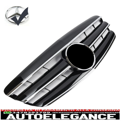 Griglia sportiva per Mercedes W221 S 2005-2009 cromata nera AMG look