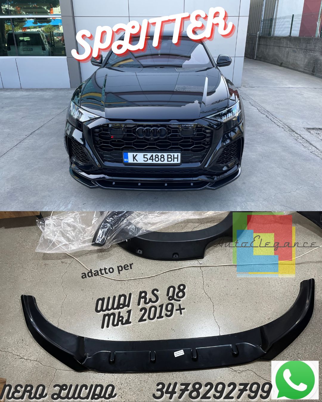 Front Splitter AUDI RS Q8 Mk1 2019+ With TÜV ABE 