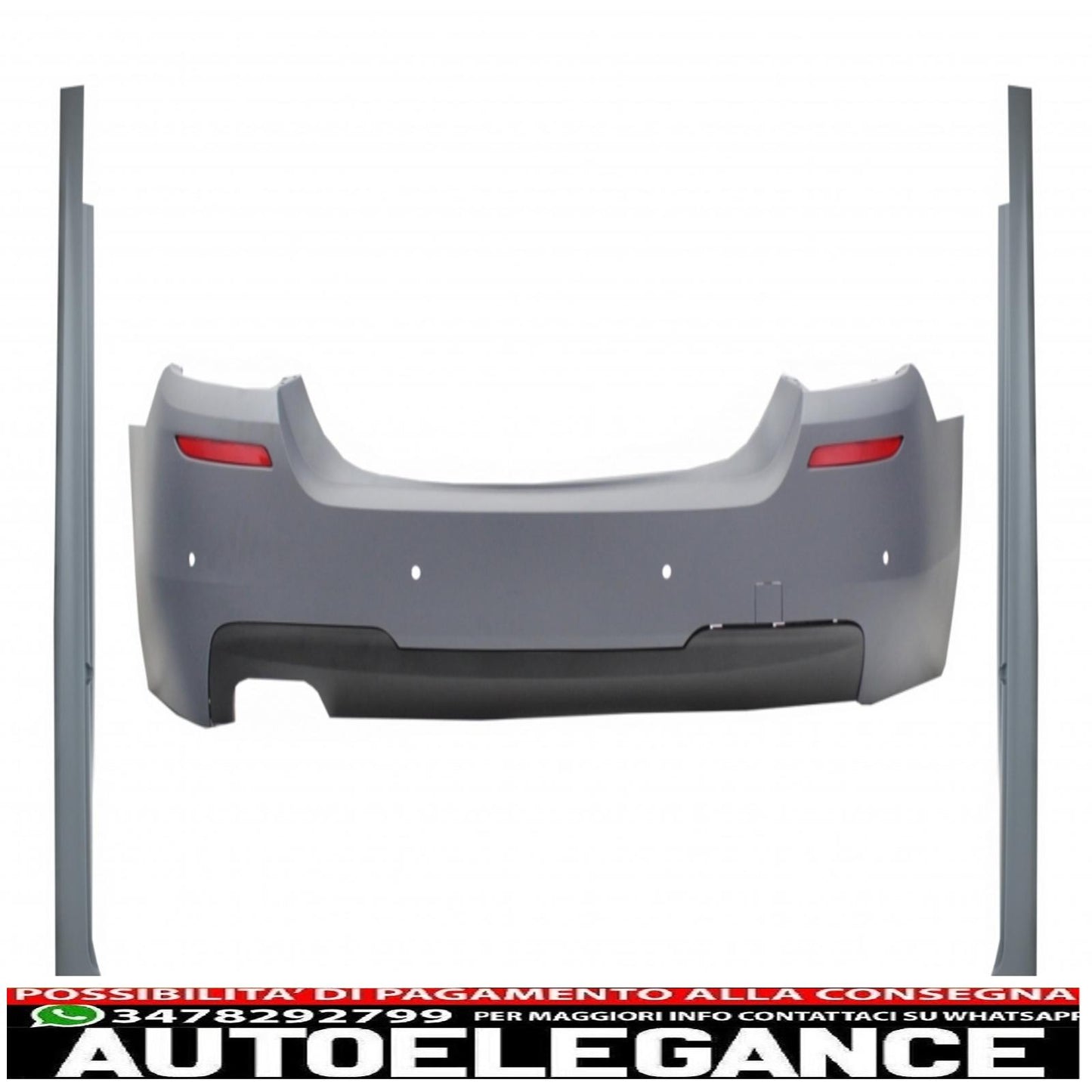 paraurti posteriore con minigonne laterali adatto per bmw serie 5 f10 (2011-2017) design m-technik