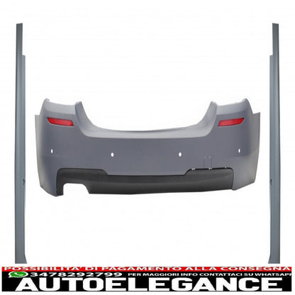paraurti posteriore con minigonne laterali adatto per bmw serie 5 f10 (2011-2017) design m-technik