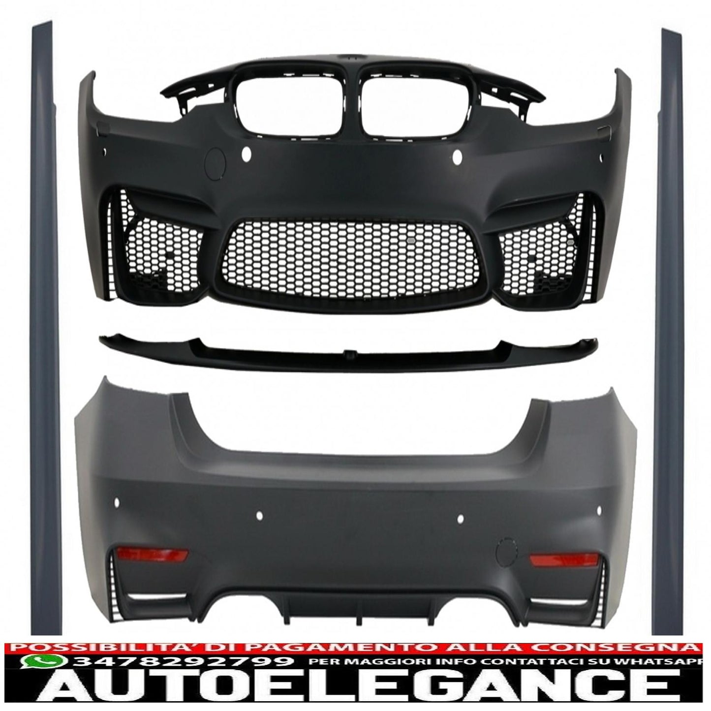 complete body kit suitable for bmw f30 (2011-2019) evo ii m3 cs style without fog lights