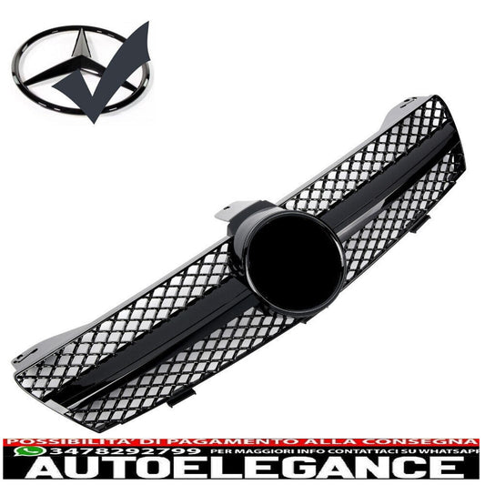 Griglia del radiatore sportiva per Mercedes W219 CLS 2004-2008 nero lucido