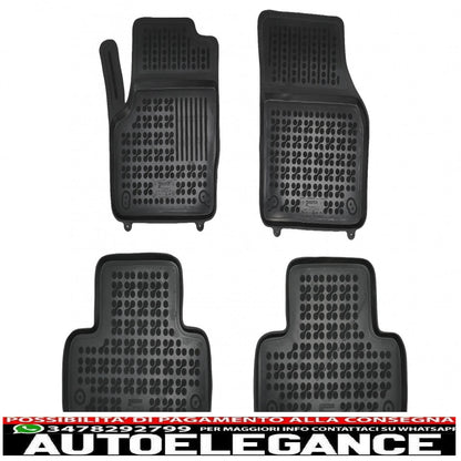 Black rubber mats suitable for Land Rover Range Rover Evoque i L538 (2011-2014) L538 Facelift (2014-2018)