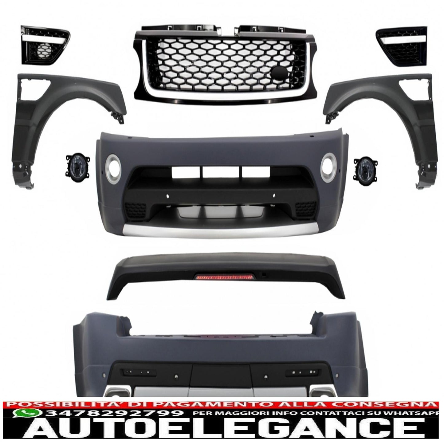 Body kit with front fenders suitable for Land Range Rover Sport L320 Facelift (2009-2013) autobiography design 
