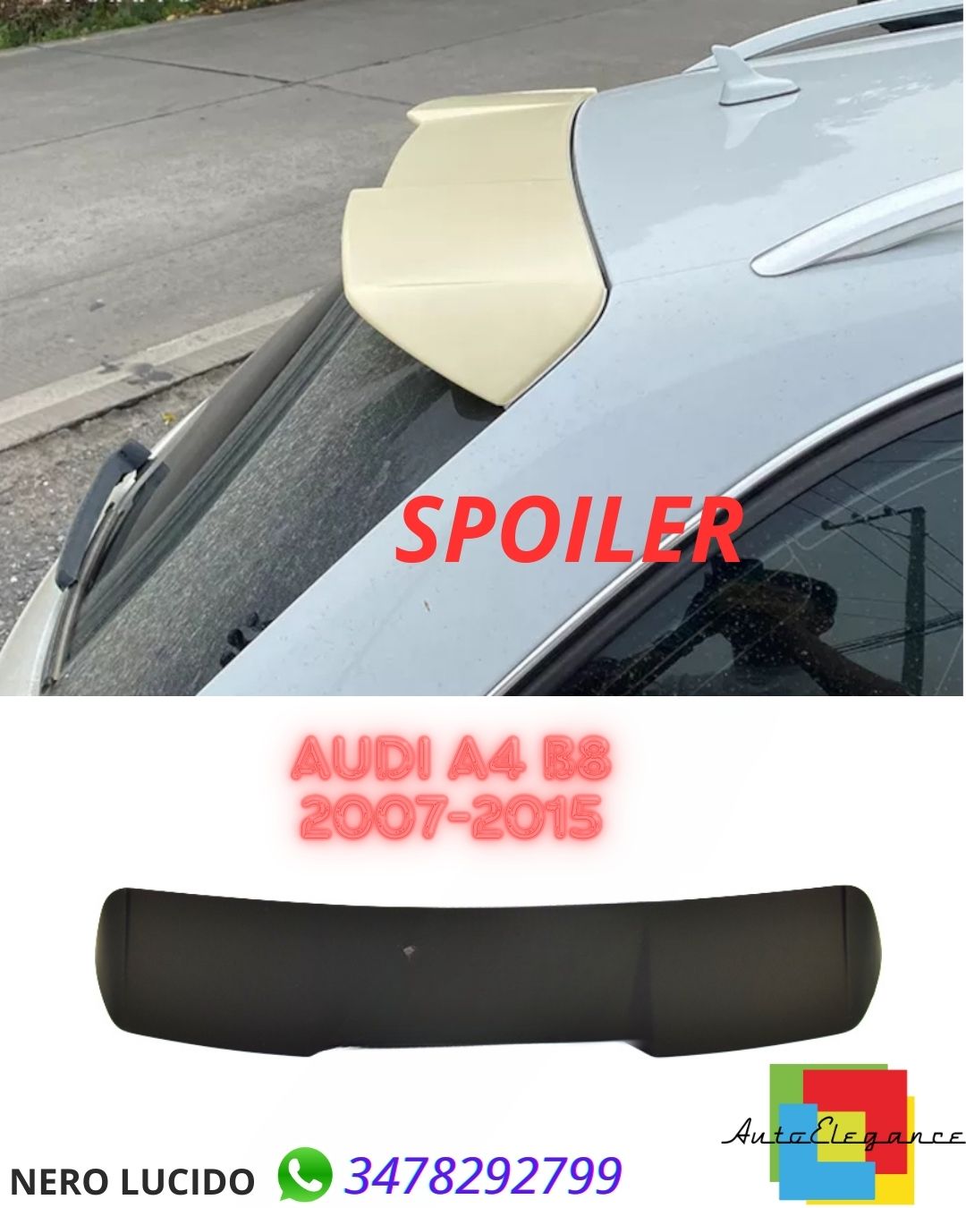 ✨Spoiler ADATTO  PER Audi A4 B8 2007-2015 Avant✨