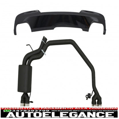 diffusore pianoforte nero con sistema di scarico doppi terminali di scarico adatti per bmw serie 5 f10 (2011-2016) 102-433/70rs