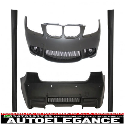 complete body kit with fog lights pdc suitable for bmw 3 series e90 lci facelift (2008-2011) m3 design 