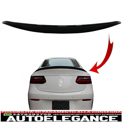 Boot Spoiler Suitable For Mercedes E Class C238 Coupe (2016-up) Piano Black 