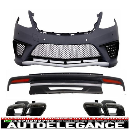 body kit suitable for mercedes s class w222 sport line package (2013-06.2017) s63 design with black exhaust tips