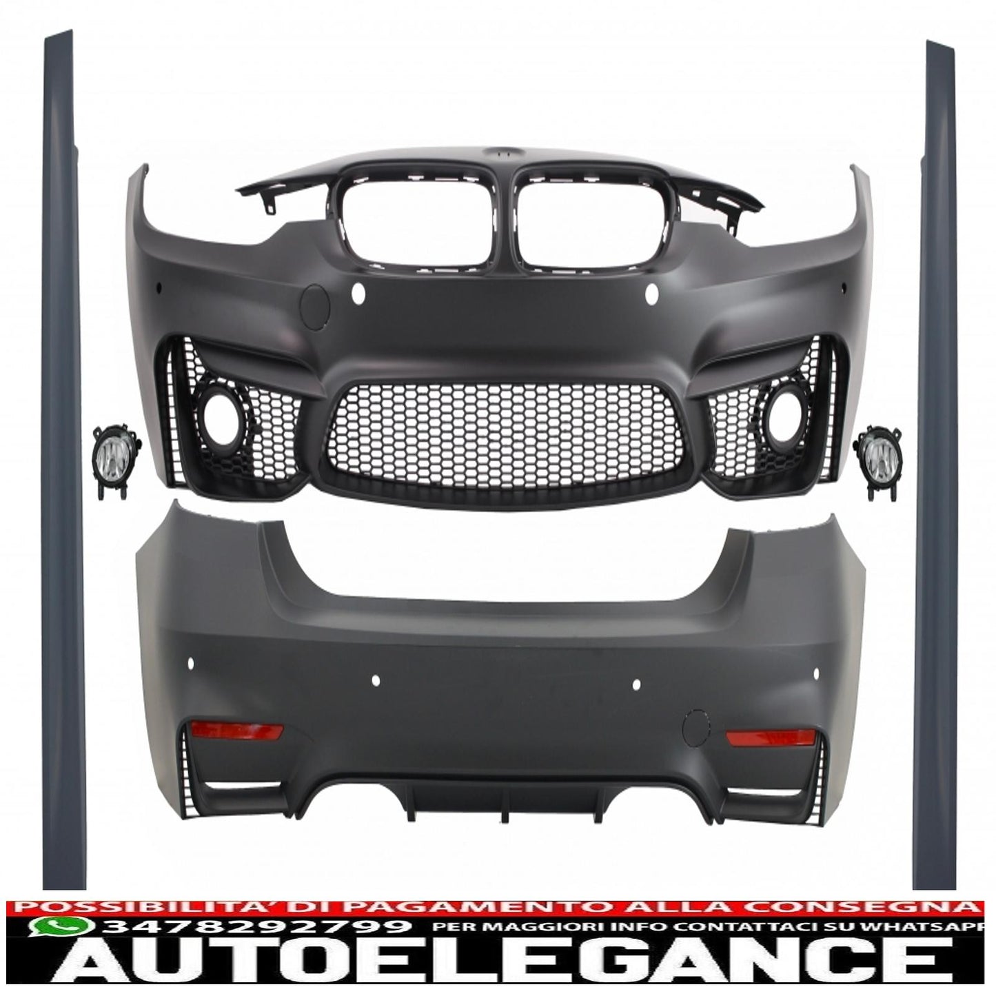 body kit suitable for bmw f30 (2011-2019) evo ii m3 cs design with fog lamps