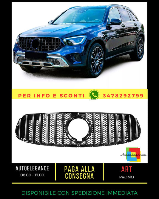 ✨Glossy Black GTR Grille FITS FOR Mercedes GLC Class W253 19-22✨
