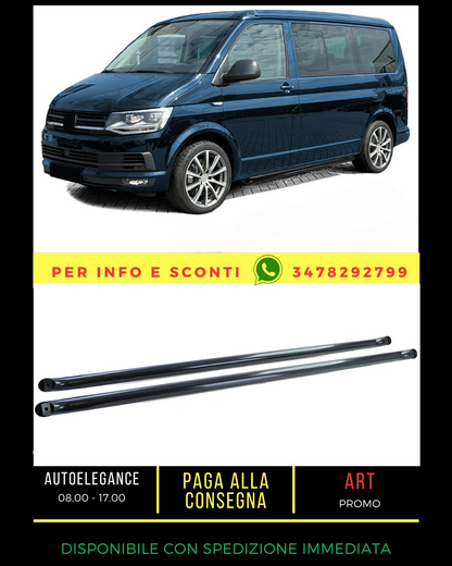 ✨Stainless Steel Side Steps Tubes Black for VW T5 T6 T6.1 Long Wheelbase✨ 