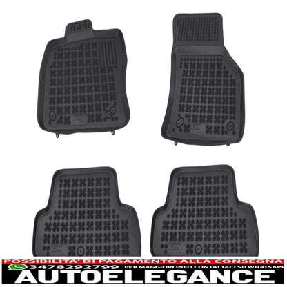 Black rubber mat suitable for audi a3 8v hatchback (2012-2020)