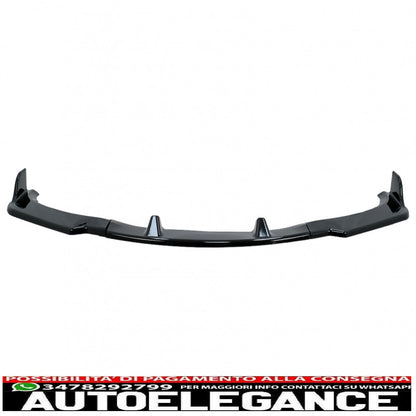 Front bumper additional spoiler suitable for BMW 3 Series E90 E91 LCI (2008-2011) Limousine Touring Piano Black 
