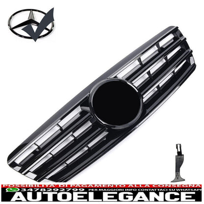 griglia sportiva griglia radiatore adatta per mercedes w203 s203 nero lucido