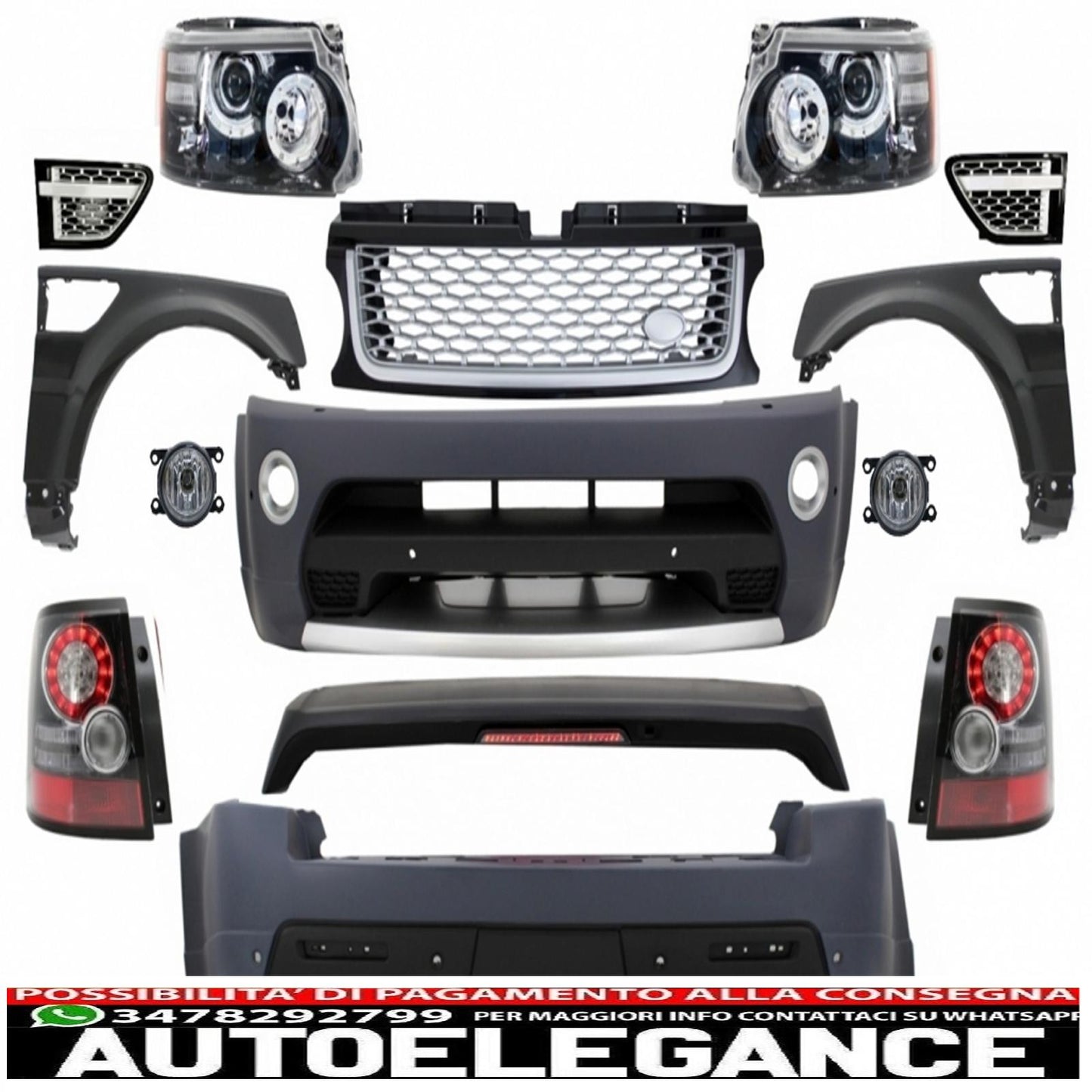 Complete conversion retrofit body kit suitable for land rover sport l320 facelift (2009-2013) autobiography design