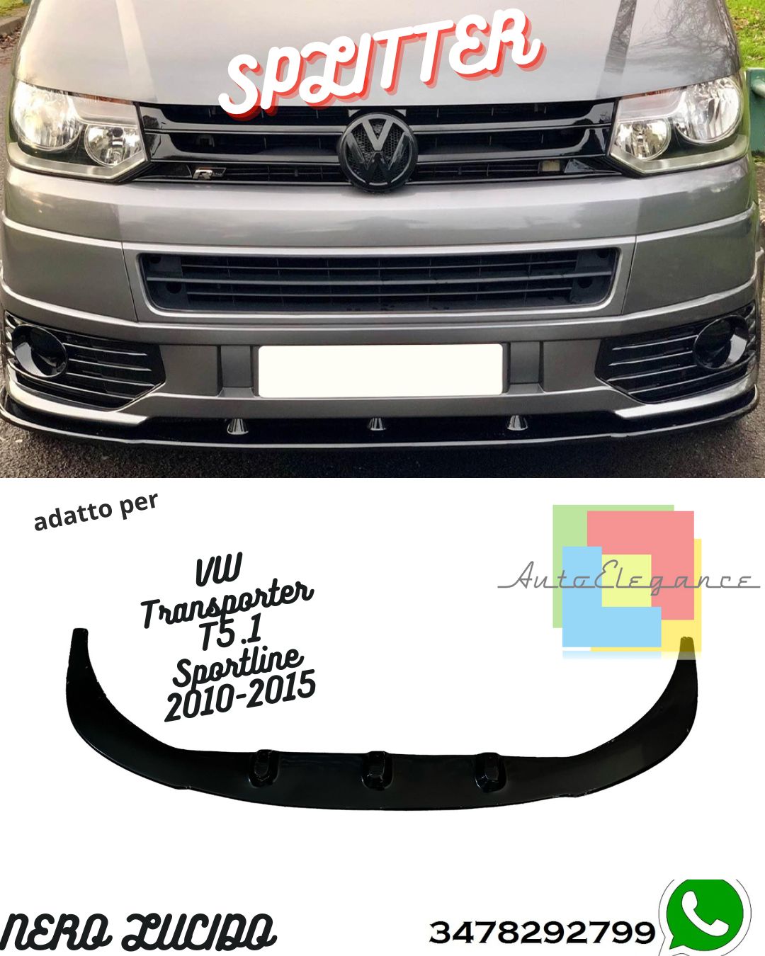 Front Splitter MERCEDES Sprinter W906 Facelift 2014-2018 With TÜV ABE 