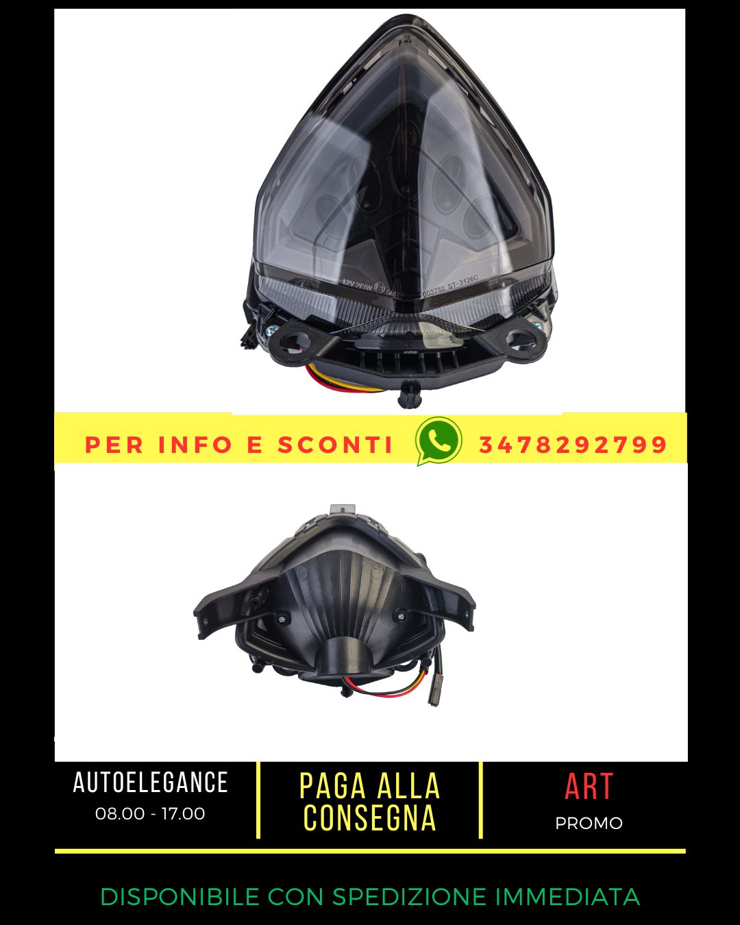 Fanale posteriore a LED vetro trasparente per Honda CB 500 X/F CBR 500 R 13-15