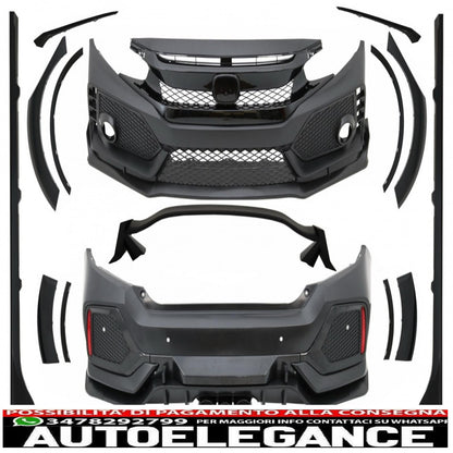 body kit suitable for honda civic mk10 fc fk (2016-up) sedan type r-design 